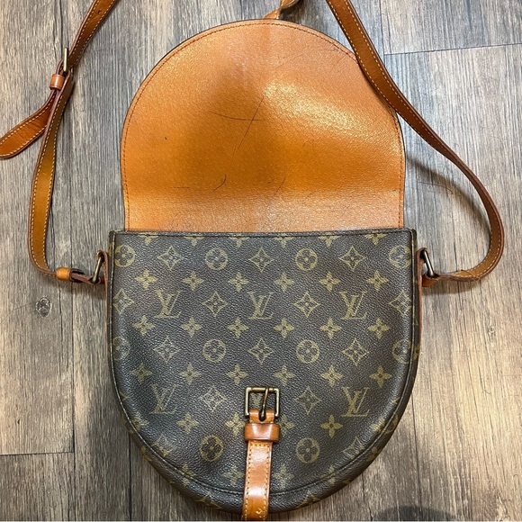 Louis Vuitton Vtg 80’s Chantilly MM Monogram Crossbody Shoulder Bag Brown Purse - Picture 5 of 17